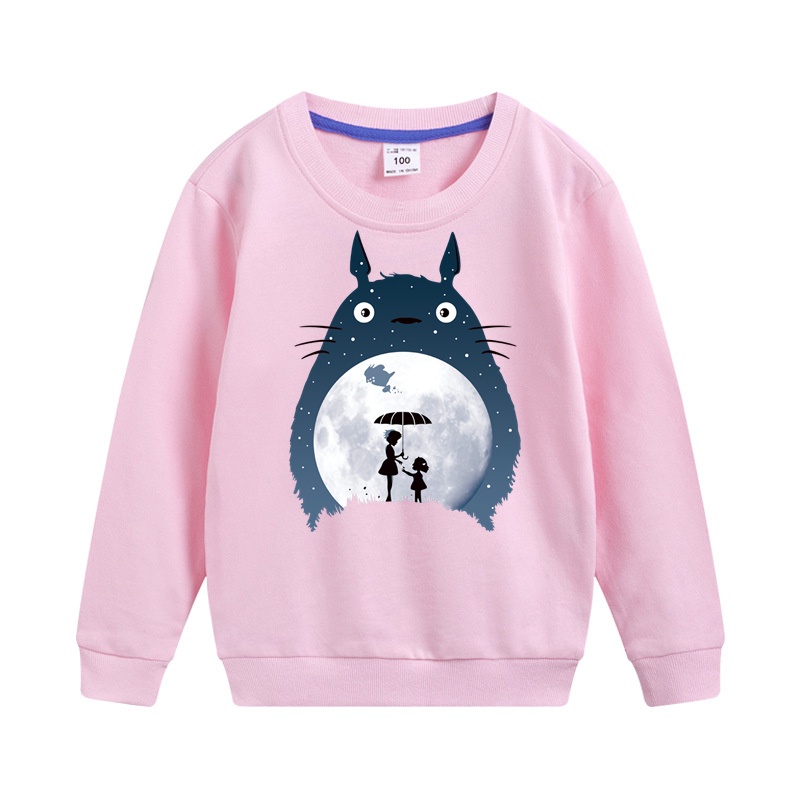Áo Sweater Nữ Tay Dài Cổ Tròn In Hình totoro Dễ Thương