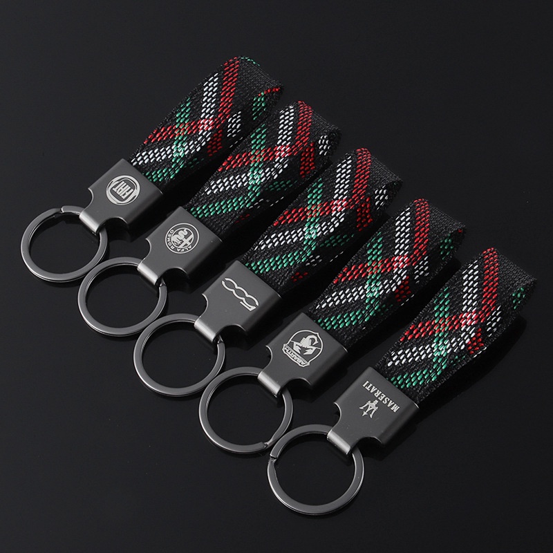 Móc Chìa Khóa Bằng Vải oxford Hình Bọ Cạp Cho fiat 500 abarth logo zerocento 1100
