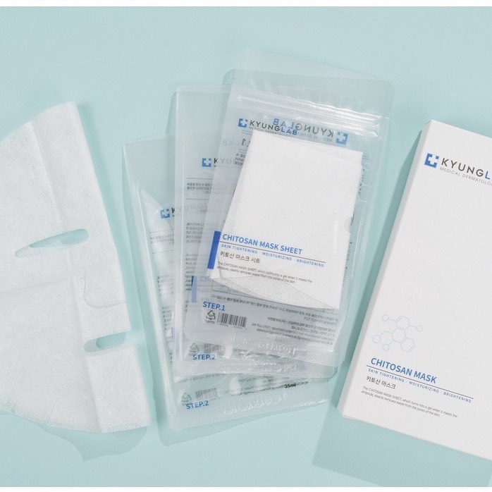 Mặt nạ Kyung Lab Chitosan Mask trẻ hoá, dưỡng trắng, thanh lọc thải độc da Kyunglab (06 gói/Hộp)