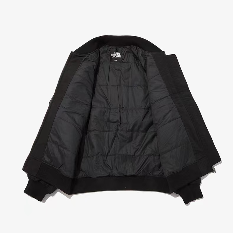 The north face Áo Khoác Gió Vải cotton Dày Ấm Áp Thêu logo Cá Tính Cho Nam Và Nữ