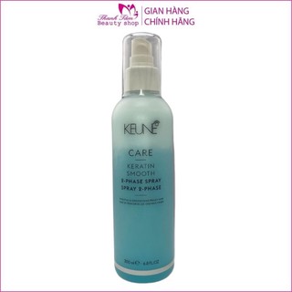 Xịt dưỡng làm mềm và bóng tóc Keune Keratin Smooth 2-Phase Spray 200ml