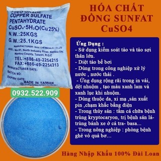 1kg - đồng sunfat cuso4 cắt rong rêu tảo ,trị nấm cá # cuso4 1kg