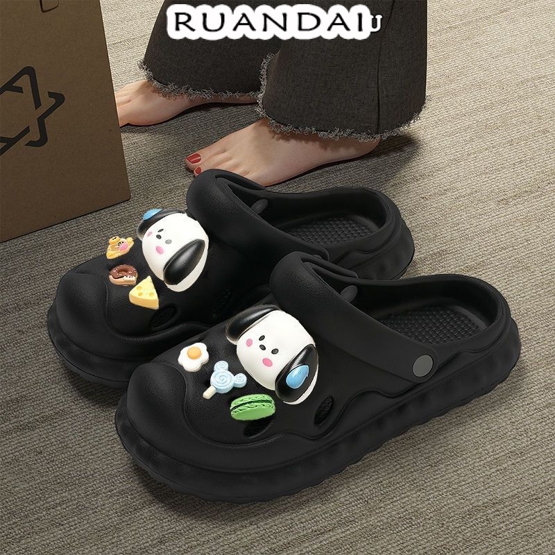 RUANDAI dép cross bánh mì dép dép bánh mì nữ Đàn hồi tốt Thoáng khí Bảnh bao Tiện dụng B91H09M 43Z231026