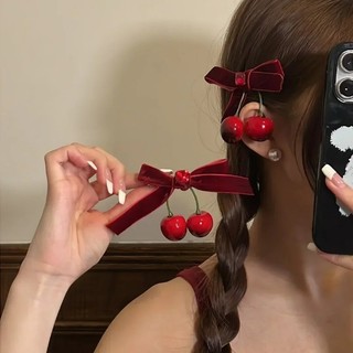 Kẹp Tóc Hình Quả Cherry Dễ Thương Dành Cho Nữ