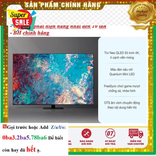 Hãng> Samsung QA55QN85B Smart Tivi Neo Qled Samsung 55 inch QA55QN85B - Mới 100%