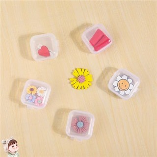 Hộp nhựa hình vuông trong suốt đựng bông tai, đồ trang sức, phụ kiện, đựng thuốc HAPPY