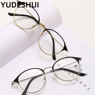 YUDESHUI Kính cận gọng tròn bằng kim loại siêu nhẹ -1.0~-4.0 thời trang cho nam nữ