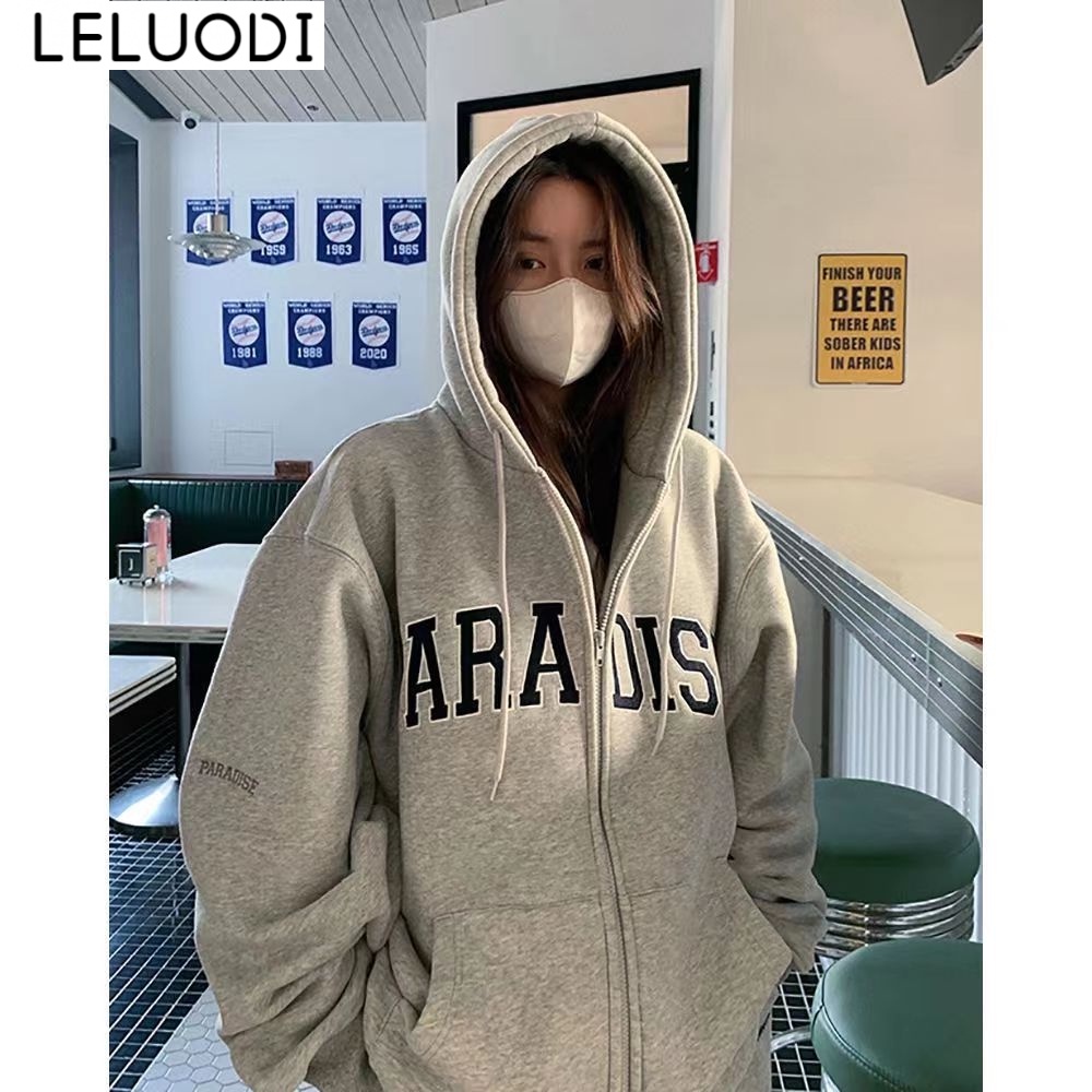 LELUODI Áo Khoác hoodie áo khoác nữ zip hoodie cổ xưa trendy fashionable Thanh lịch A28J0M3 37Z230912