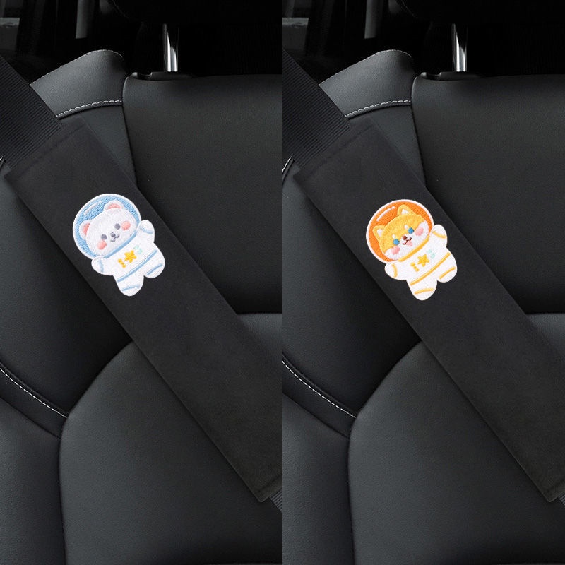 Đệm Bọc Dây Đai An Toàn Xe Hơi Chống Trượt Họa Tiết Hoạt Hình Dễ Thương