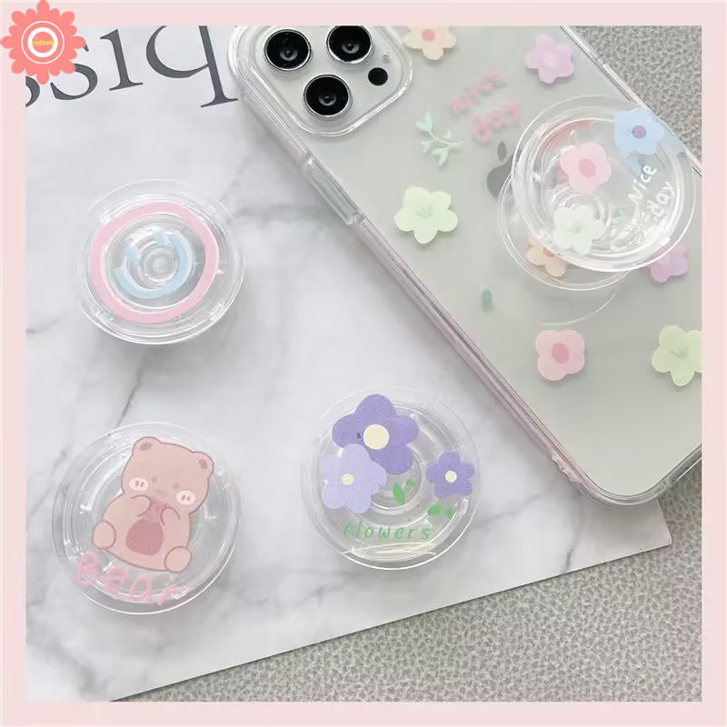 Giá Đỡ Điện Thoại Dạng Nhẫn Đeo Tay Hình Thỏ / Gấu Hoạt Hình Đáng Yêu