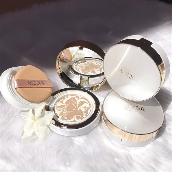 Phấn Nền Lạnh AGE20's Signature Essence Cover Pact Intense Long Cover Phiên Bản Kim Cương Và Nâng Cấp