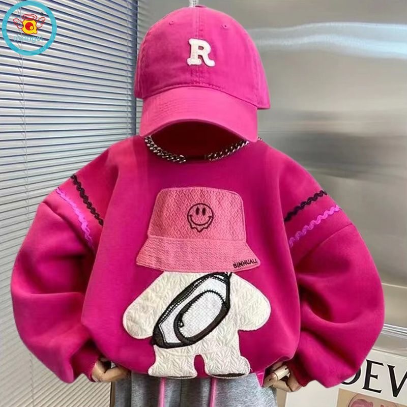 Iq Áo sweater Lông Cừu Dày Dặn Cổ Tròn Giữ Ấm Mùa Thu Đông Dành Cho Bé Trai Và Bé Gái