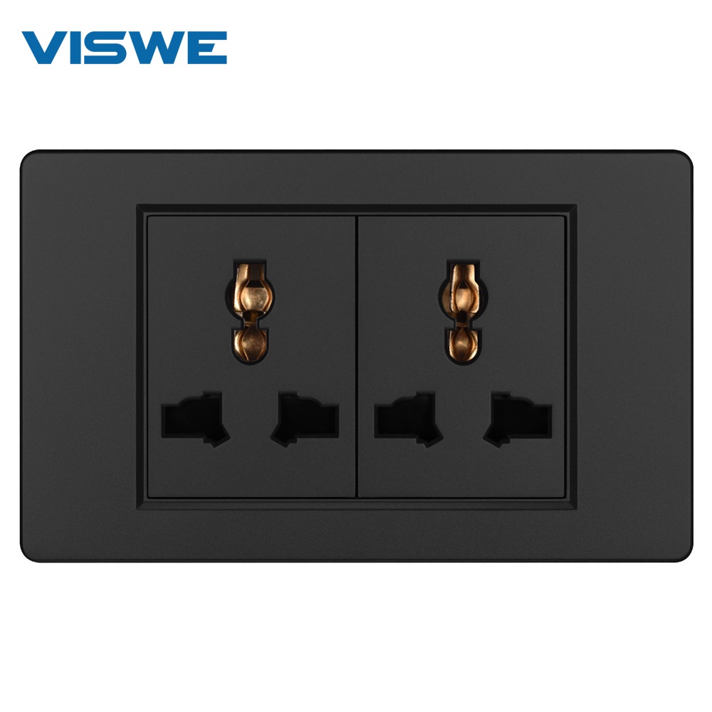 Viswe ổ điện ổ cắm điện công tắc usb type c  2 Chấu 3 Chấu Cổng usb type c tv / rj45 / jack 1 / 2 / 3gang 1 / 2 Chiều 118 * 72mm