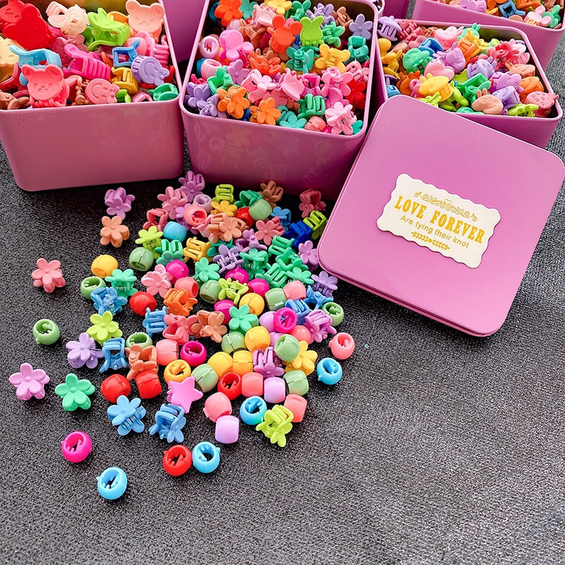 Set 100 Kẹp Tóc Nhiều Màu Sắc Dễ Thương Cho Bé Gái