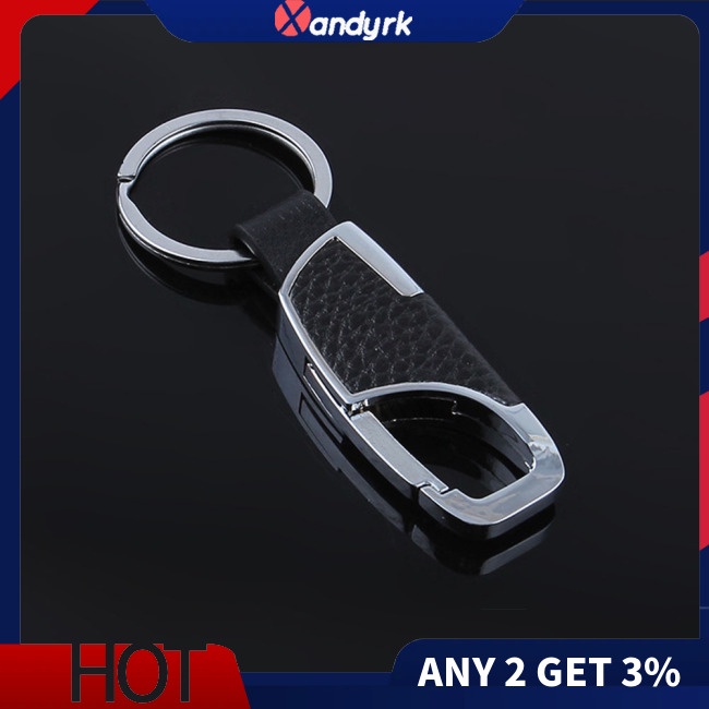 Móc Khóa Da + Kim Loại Thời Trang Nam Tính