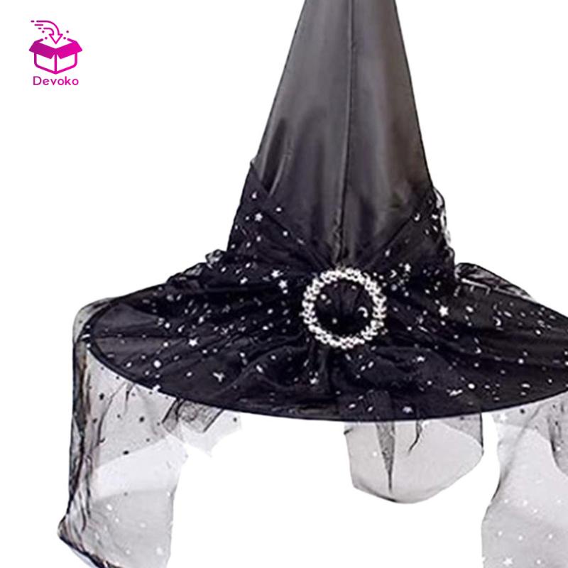 Mũ phù thủy hóa trang halloween DEVOKO cho người lớn