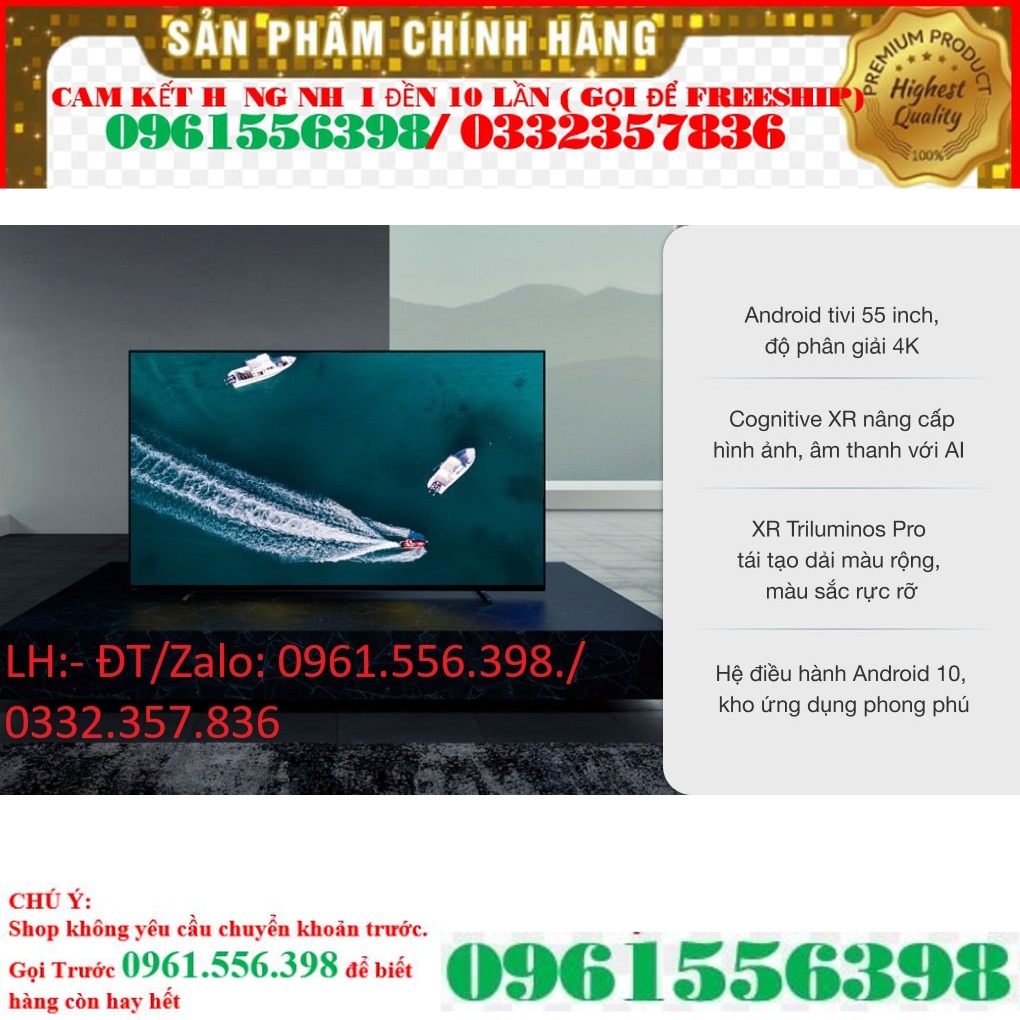  Smart Tivi OLED Sony 55 Inch 4K XR-55A80J &lt; Chính hãng BH:24 tháng tại nhà toàn quốc &gt;