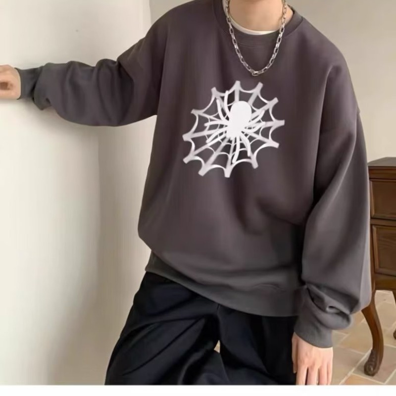 Áo sweater Dáng Rộng In Chữ Nhện Cá Tính Cho Nam