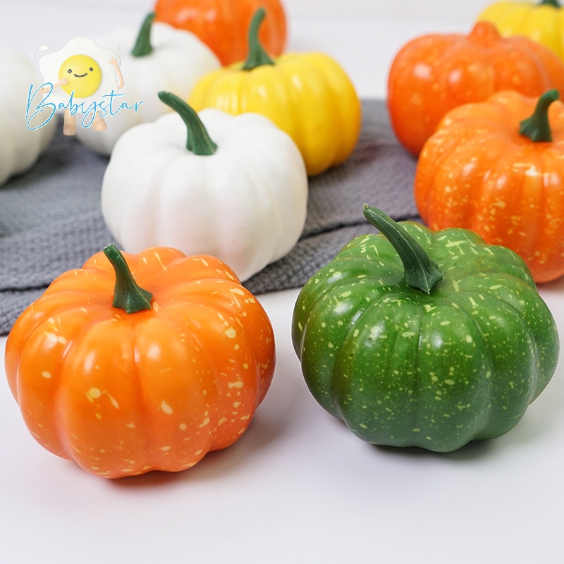 Trái Bí Ngô Giả mini Trang Trí halloween Mới