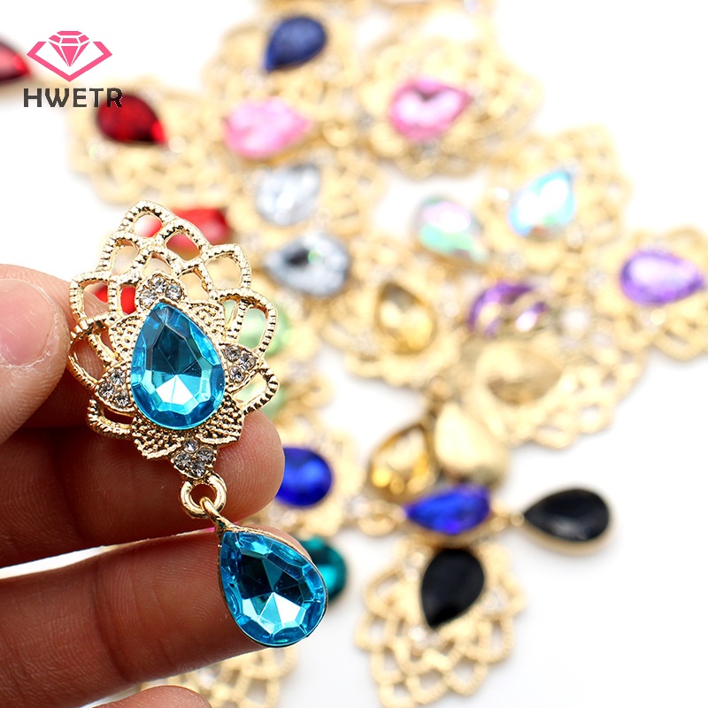 Trâm Cài Áo Bằng Hợp Kim Đính Đá Hình Giọt Nước Thời Trang Mới