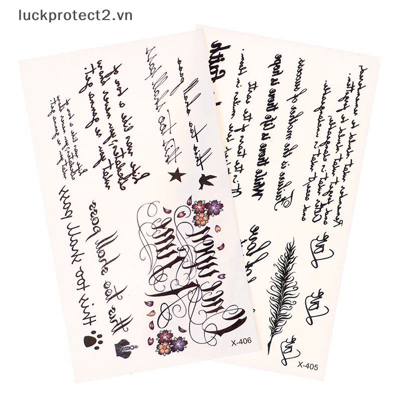 1 Hình Xăm Dán Tạm Thời Chống Thấm Nước Hình Chữ Cái Tiếng Anh Dành Cho Nữ Và Nam