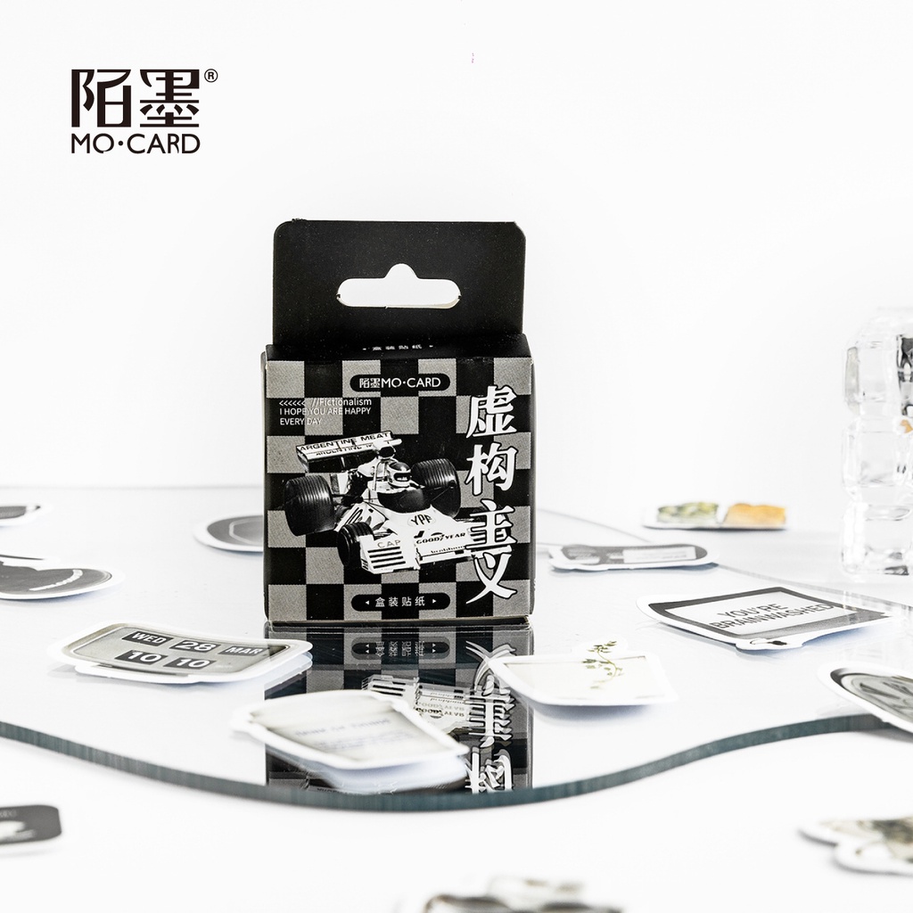 Stickers - Hộp 45 Nhãn Dán Không Trùng Nhau Fictionalism Trang Trí