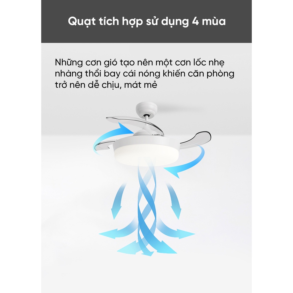 Quạt trần kèm đèn LED thông minh Xiaomi Yeelight C900 YLFSD-0006 kết nối Mi Home - Minh Tín Shop