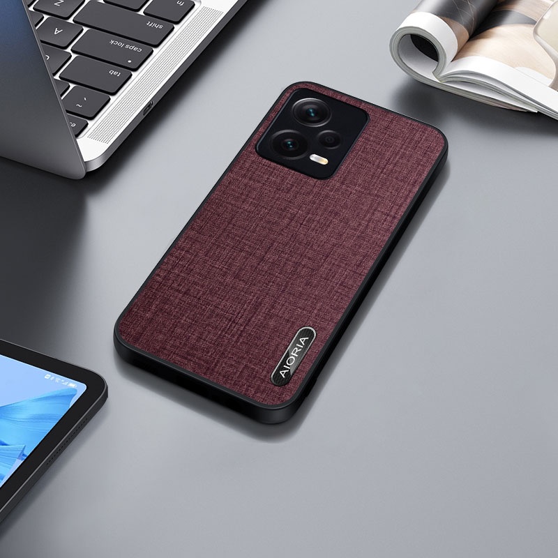 Ốp Điện Thoại Vải In logo Kim Loại Cho xiaomi redmi note 12 pro plus 5g