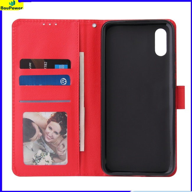 Bao Da Điện Thoại pu Có 3 Ngăn Đựng Thẻ Cho redmi 9a / redmi 9c