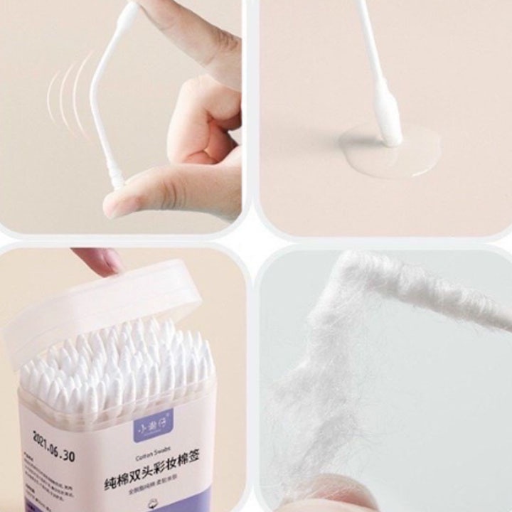 Hộp 200 Tăm Bông Hai Đầu Chất Lượng Cao