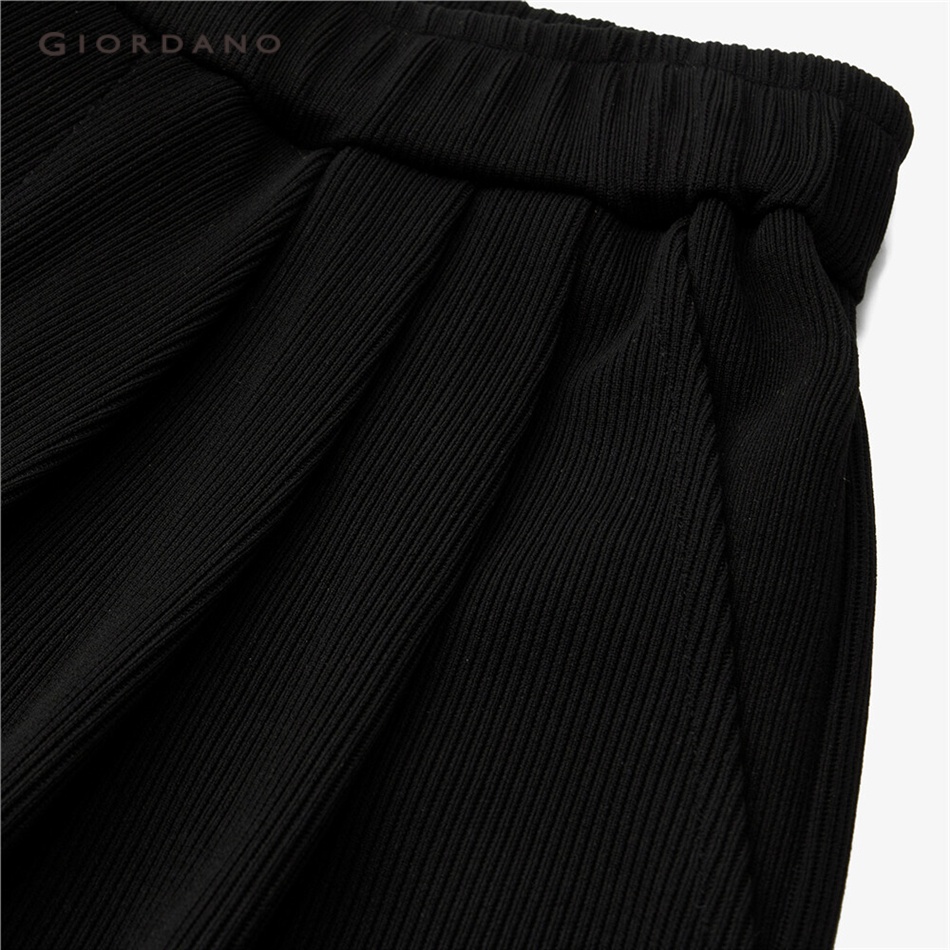 Quần ống rộng GIORDANO 18413916 lưng thun co giãn thời trang dành cho nữ