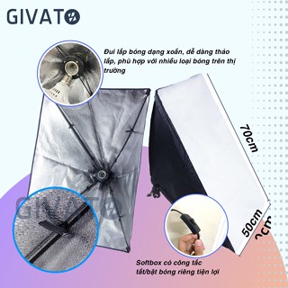 Chỉ Softbox 50x70cm Soft box lẻ lắp vào được tất cả chân cố định cao 2m1