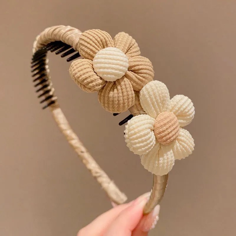 Băng Đô Cài Tóc Cho Bé Chống Trượt Đính Hoa Dễ Thương Cho Bé Gái