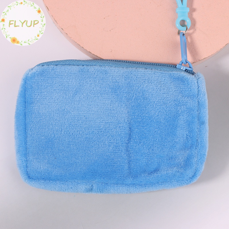 Ví Đựng Tiền Xu Bằng Lông Nhung Màu Kẹo Ngọt Hình Vuông Dễ Thương Cho Nữ vn