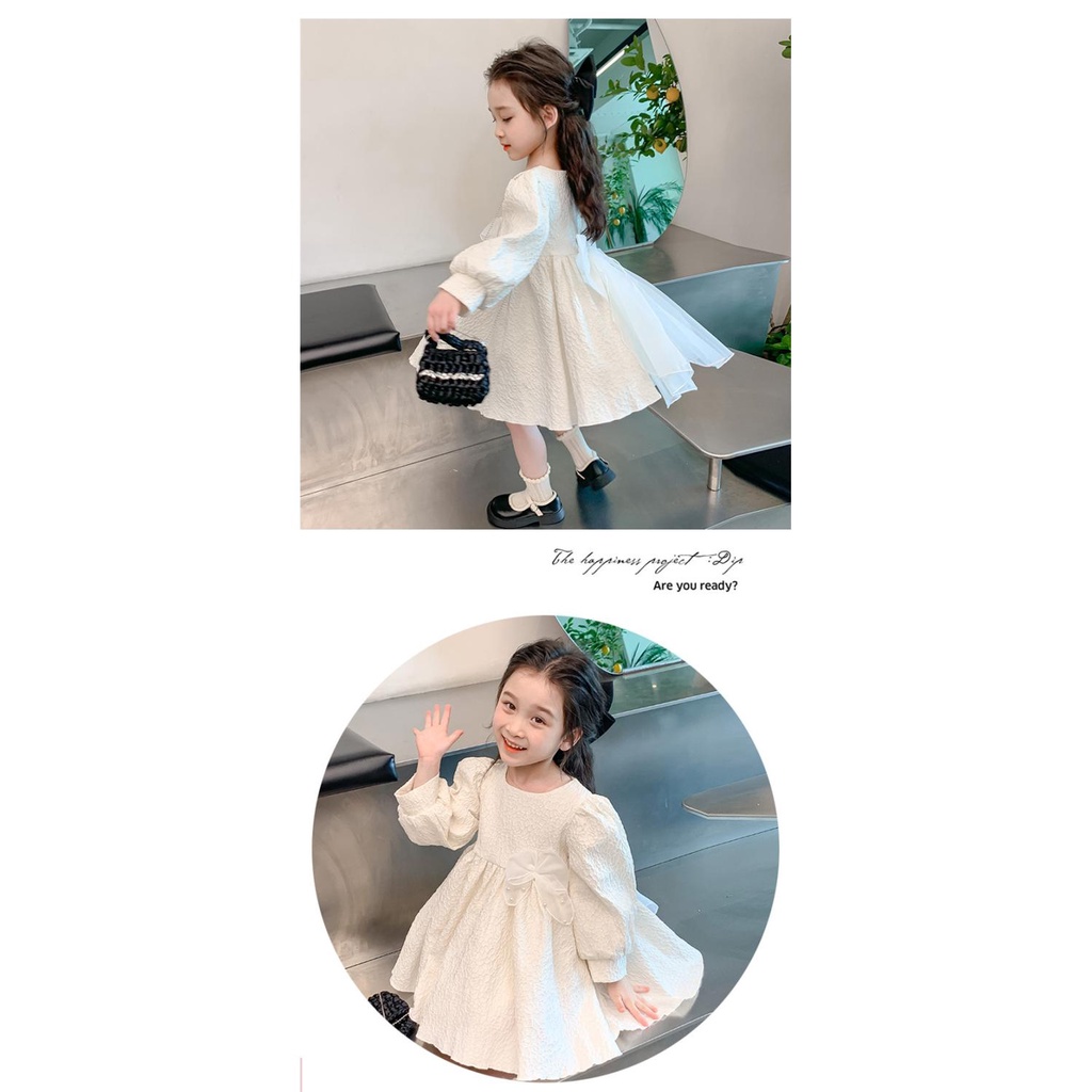 Gmn Đầm Công Chúa Tay Phồng Dài Phong Cách Hàn Quốc Cao Cấp Thời Trang Mùa Thu Dành Cho Bé Gái