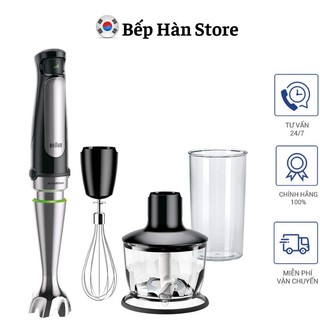 Máy xay cầm tay đa năng braun mq7035x / mq7000 / mq9147, máy xay đồ ăn dặm cho bé, made in slovenia, bephan