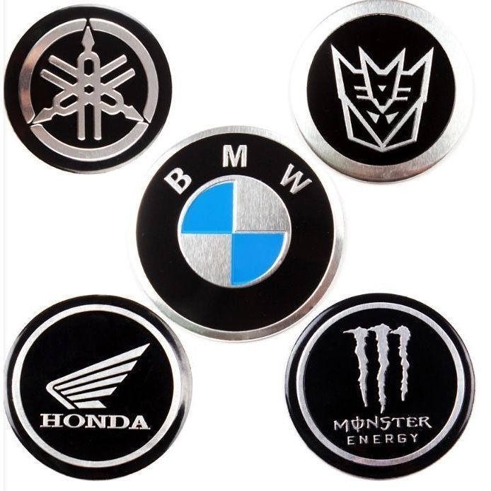 [Thực tế] Nhãn dán sửa đổi xe máy BMW Logo ô tô Logo BMW Logo kim loại 3D Đề can ô tô độc đáo Nhãn d