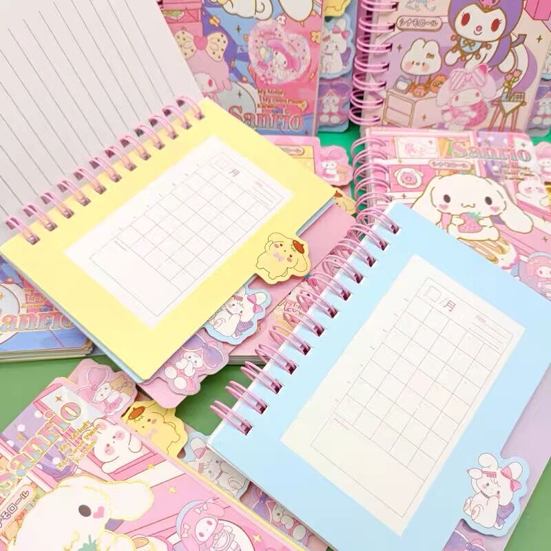 1 Sổ Ghi Chú Họa Tiết my melody cinnamoroll sanrioed anime kawaii Dễ Thương