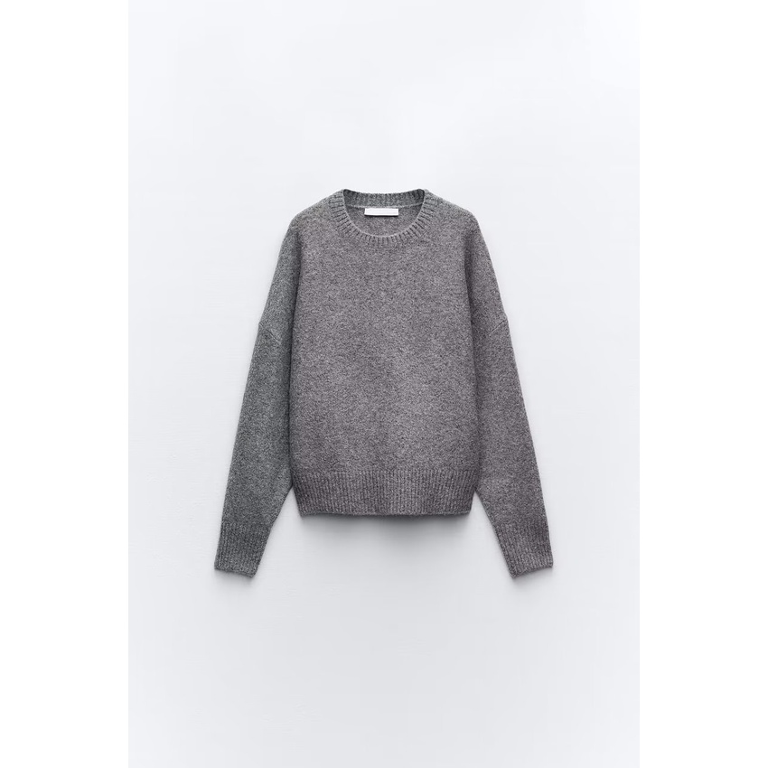 Zara Áo sweater Dài Tay Dáng Rộng Thời Trang Mùa Thu Dành Cho Nữ 2142186