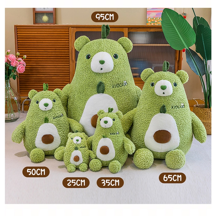 Gối Ôm Nhồi Bông Mềm Mại Hình Trái Bơ / Gấu Hoạt Hình Dễ Thương