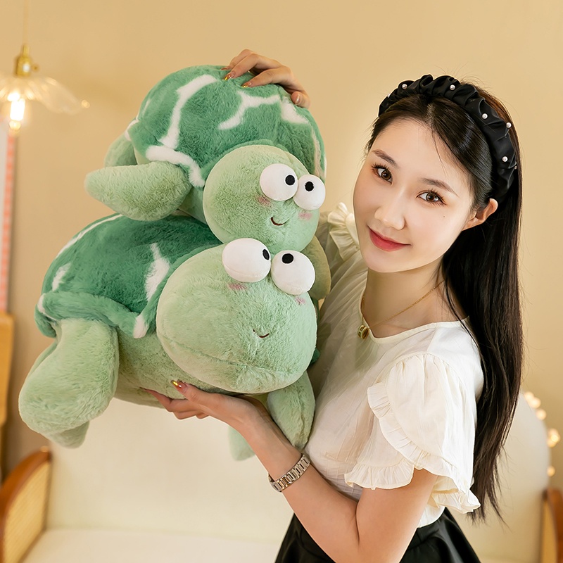 Dễ Thương Rùa Biển Nhồi Bông Mắt To Nhuộm Màu Đáng Yêu Cho Bé