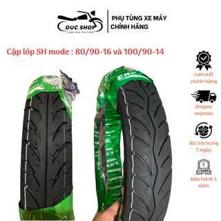 Cặp lốp sh mode trước sau không săm cmi, cheetah thái chính hãng 80/90-16 và 100/90-14