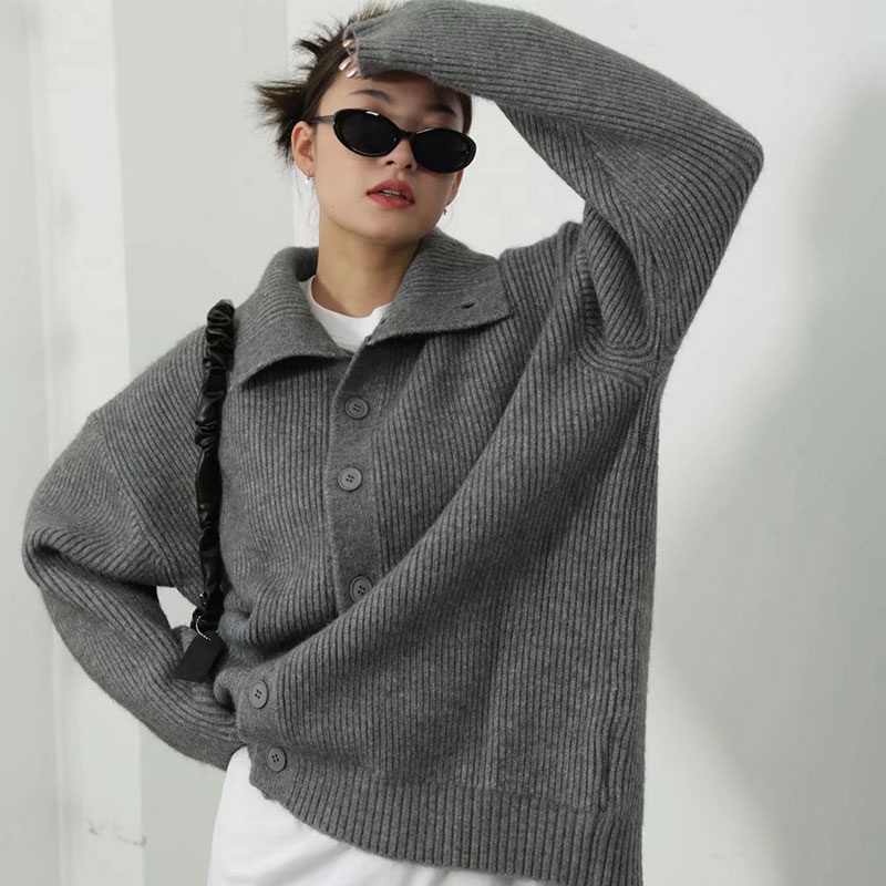 Áo Khoác Len Dài Tay Form Rộng Phong Cách Trẻ Trung Dành Cho Nam