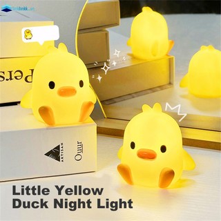 Dễ Thương Đèn Ngủ Silicon Mềm Hình Chú Vịt Hoạt Hình Đáng Yêu Cho Bé silicone