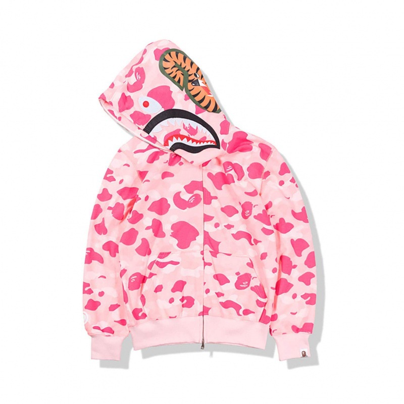 Áo Khoác hoodie bape Có Khóa Kéo In Họa Tiết Rằn Ri Phong Cách harajuku Đường Phố 2023 new y2k