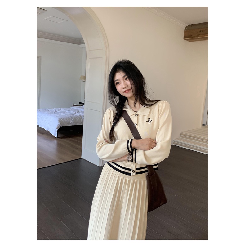 HANLU Áo Khoác cardigan Dệt Kim Tay Dài Phong Cách Hàn Quốc Mới Cho Nữ