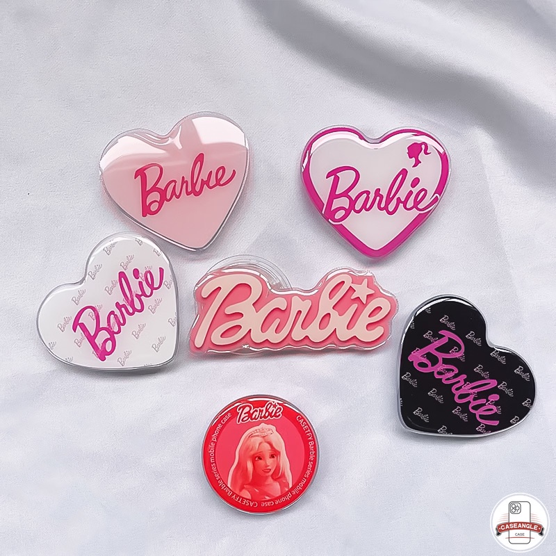 Giá Đỡ Điện Thoại Hình Công Chúa disney Nàng Tiên Cá alice Màu Hồng In Chữ barbie Trái Tim Đáng Yêu Thời Trang Có Thể Xếp Gọn Gàng Thích Hợp Để Nhảy Múa