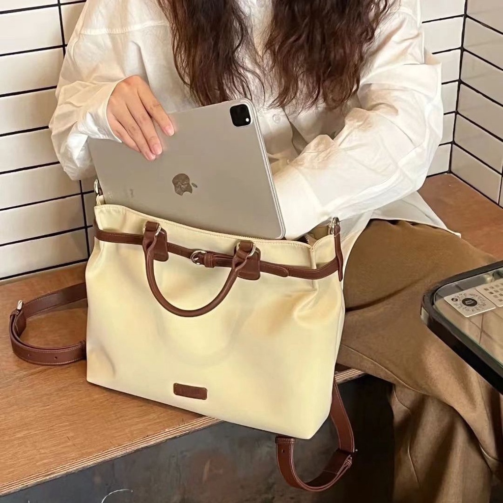 Túi tote Da Mềm Hai Dây Bản Lớn Phong Cách Mới Mùa Thu Cao Cấp Kết Cấu niche Chính Hãng Dành Cho Bạn NữĐồ Chơi haobing Boutiquing boutiqu