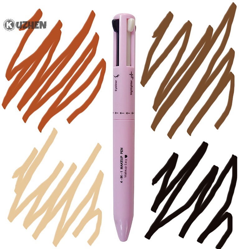 Kuzhen Bút Kẻ Mắt / Môi / Lông Mày 4 Trong 1 Không Thấm Nước Và Mồ Hôi Dễ Lên Màu