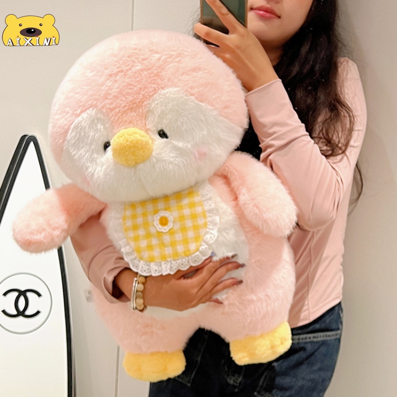 ⚡️Vải Lông Chồn Vàng⚡️Gấu bông chim cánh cụt siêu dễ thương trang trí quà tặng dễ thương - AIXINI
